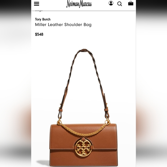 Tory Burch Miller Leather Shoulder Bag NWOT - Picture 8 of 10